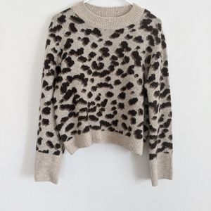 Jacquard print wool sweater